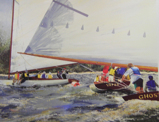 Sailboat painting by Margaret Tourisen Berndt